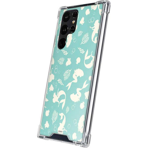 Disney The Little Mermaid Character Silhouette Pattern Galaxy S23 Ultra Clear Case