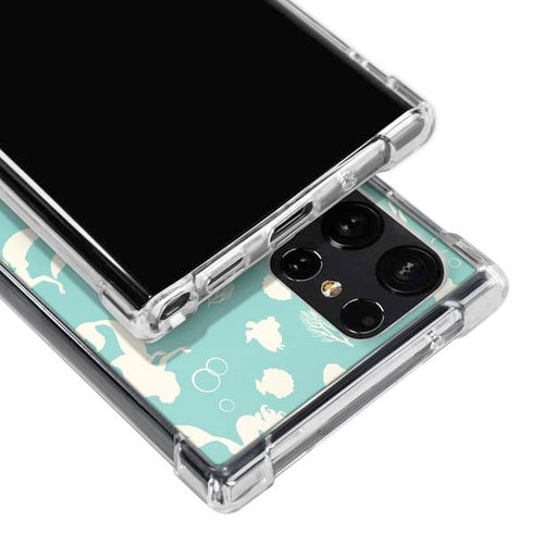 Disney The Little Mermaid Character Silhouette Pattern Galaxy S23 Ultra Clear Case