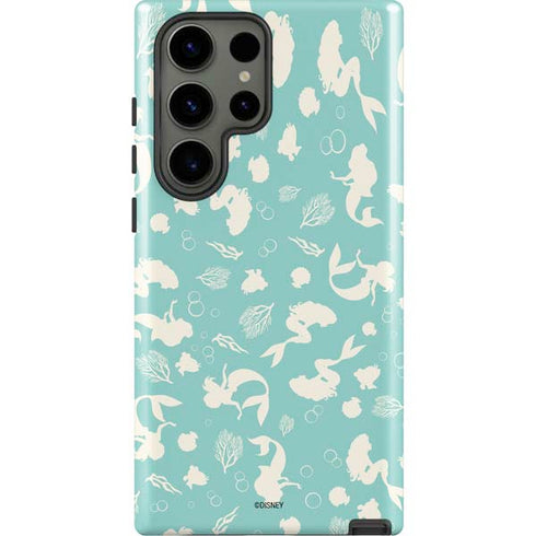 Disney The Little Mermaid Character Silhouette Pattern Galaxy S23 Ultra Pro Case