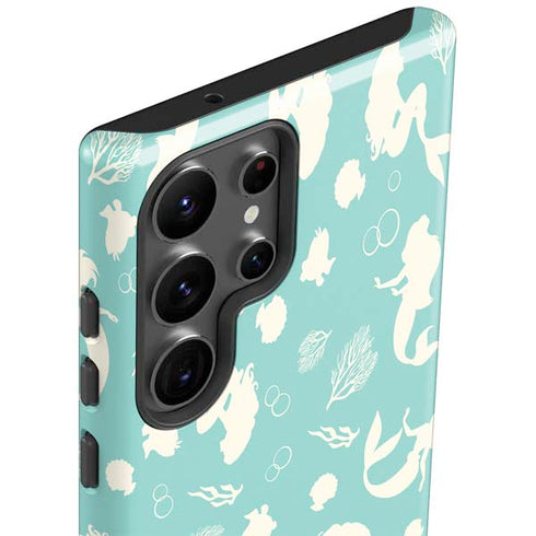 Disney The Little Mermaid Character Silhouette Pattern Galaxy S23 Ultra Pro Case