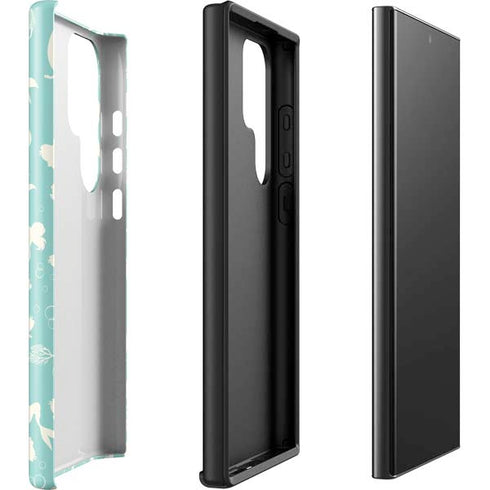 Disney The Little Mermaid Character Silhouette Pattern Galaxy S23 Ultra Pro Case