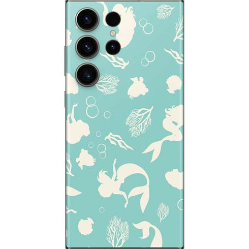 Disney The Little Mermaid Character Silhouette Pattern Galaxy Skins