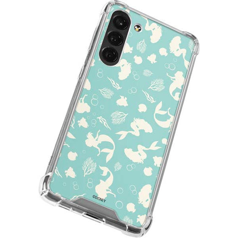 Disney The Little Mermaid Character Silhouette Pattern Galaxy S24 FE Clear Case