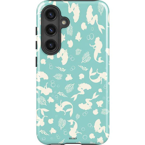 Disney The Little Mermaid Character Silhouette Pattern Galaxy S25 Impact Case