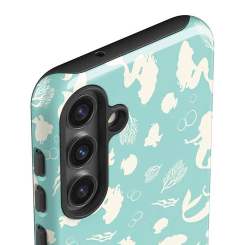 Disney The Little Mermaid Character Silhouette Pattern Galaxy S25 Impact Case
