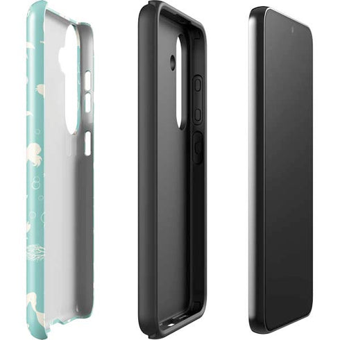 Disney The Little Mermaid Character Silhouette Pattern Galaxy S25 Plus Impact Case