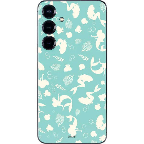 Disney The Little Mermaid Character Silhouette Pattern Galaxy S25 Plus Skin