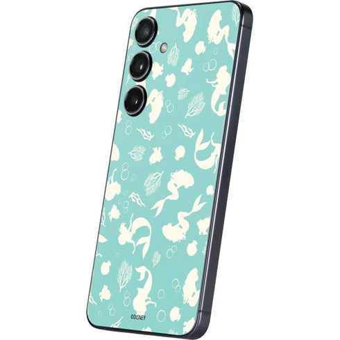 Disney The Little Mermaid Character Silhouette Pattern Galaxy S25 Plus Skin