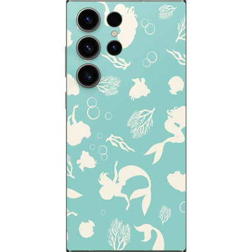 Disney The Little Mermaid Character Silhouette Pattern Galaxy S25 Ultra Skin