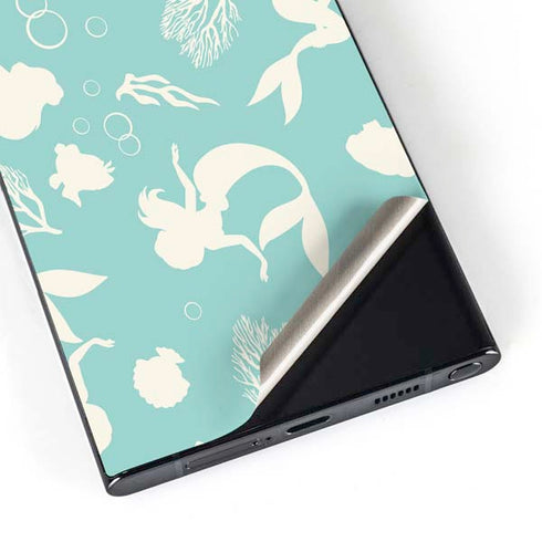 Disney The Little Mermaid Character Silhouette Pattern Galaxy S25 Ultra Skin
