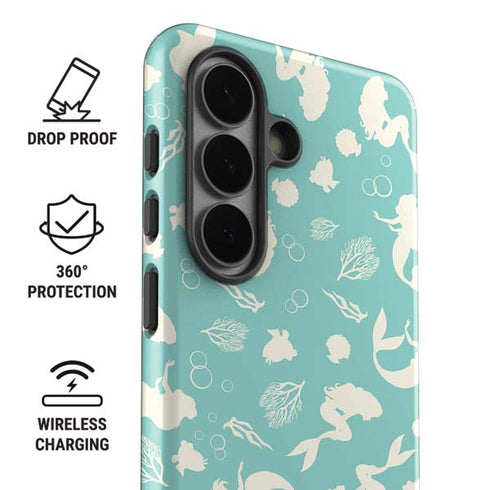 Disney The Little Mermaid Character Silhouette Pattern Galaxy S26 Impact Case