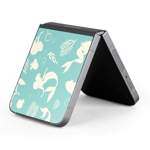 Disney The Little Mermaid Character Silhouette Pattern Galaxy Z Flip6 Skin