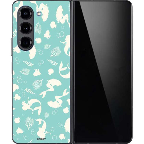 Disney The Little Mermaid Character Silhouette Pattern Galaxy Z Fold5 5G Skin