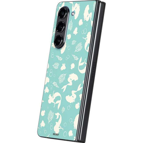 Disney The Little Mermaid Character Silhouette Pattern Galaxy Z Fold5 5G Skin
