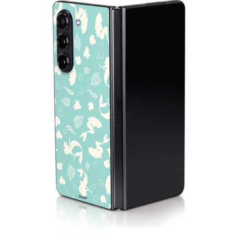 Disney The Little Mermaid Character Silhouette Pattern Galaxy Z Fold5 5G Skin