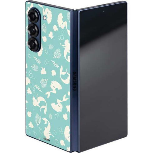 Disney The Little Mermaid Character Silhouette Pattern Galaxy Z Fold6 Skin