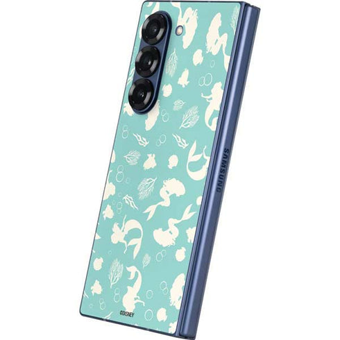 Disney The Little Mermaid Character Silhouette Pattern Galaxy Z Fold6 Skin