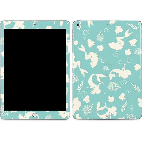 Disney The Little Mermaid Character Silhouette Pattern Apple iPad Skin