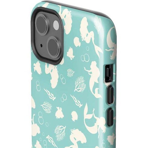 Disney The Little Mermaid Character Silhouette Pattern iPhone 15 Impact Case