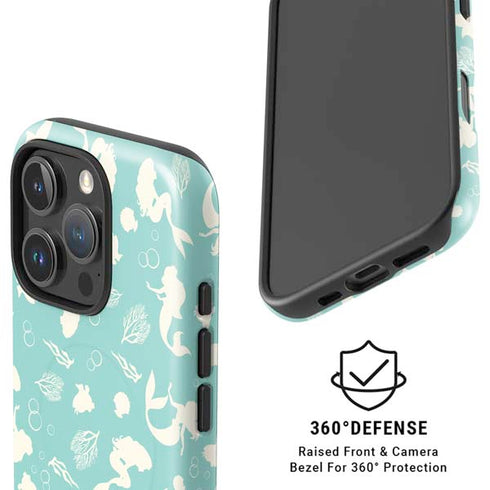 Disney The Little Mermaid Character Silhouette Pattern iPhone 16 Pro Magsafe Impact Case