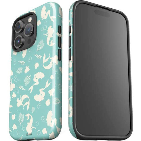 Disney The Little Mermaid Character Silhouette Pattern iPhone 16 Pro Max Impact Case