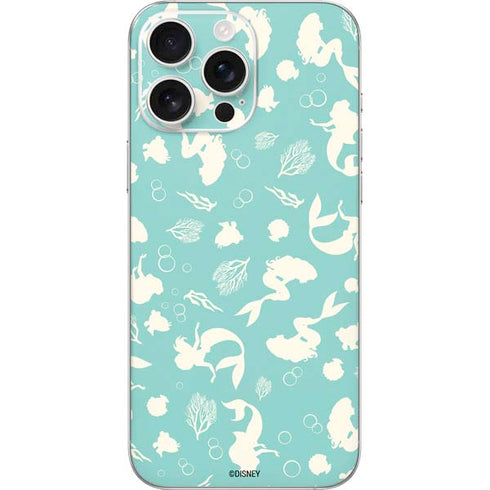 Disney The Little Mermaid Character Silhouette Pattern iPhone 16 Pro Max Skin