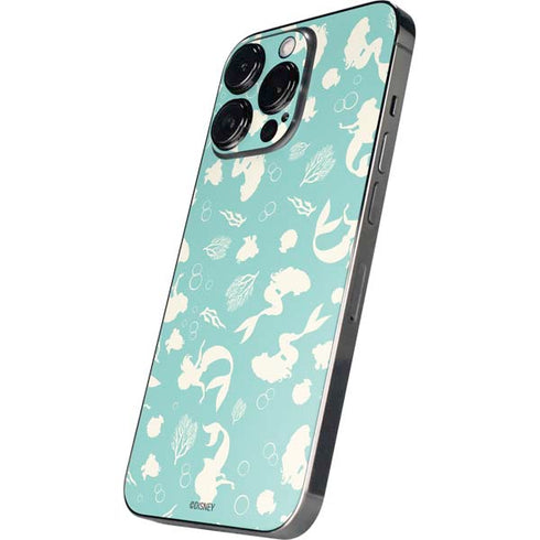 Disney The Little Mermaid Character Silhouette Pattern iPhone 16 Pro Max Skin