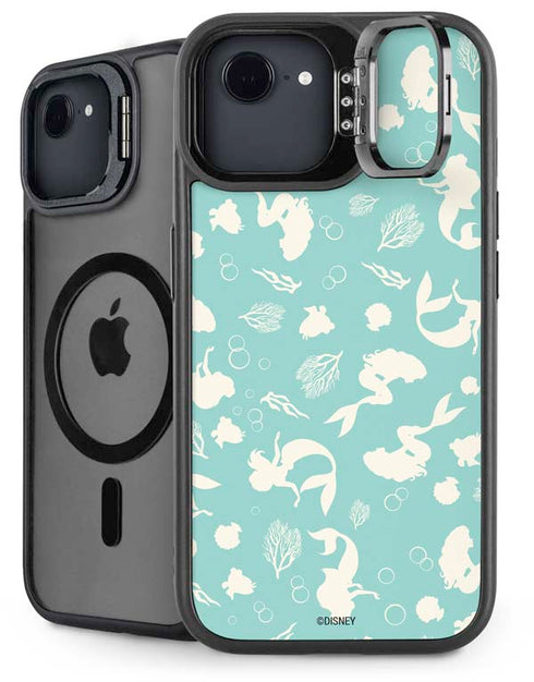 Disney The Little Mermaid Character Silhouette Pattern iPhone 16e Kickstand Case