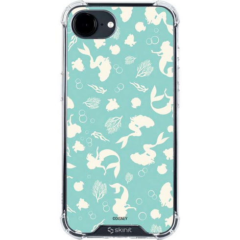 Disney The Little Mermaid Character Silhouette Pattern iPhone 16e Clear Case