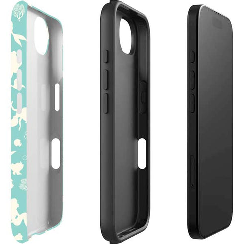 Disney The Little Mermaid Character Silhouette Pattern iPhone 16e Impact Case
