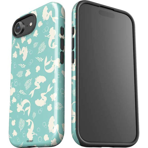 Disney The Little Mermaid Character Silhouette Pattern iPhone 16e Impact Case