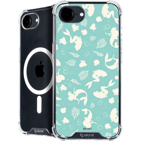 Disney The Little Mermaid Character Silhouette Pattern iPhone 16e MagSafe Case