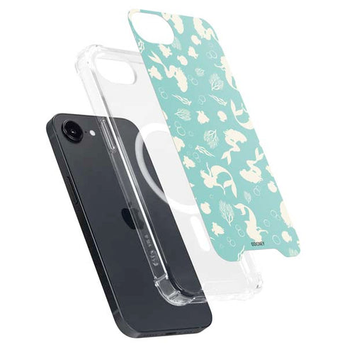 Disney The Little Mermaid Character Silhouette Pattern iPhone 16e MagSafe Case