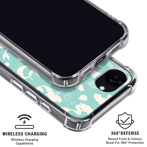 Disney The Little Mermaid Character Silhouette Pattern iPhone 16e MagSafe Case