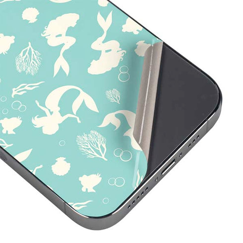 Disney The Little Mermaid Character Silhouette Pattern iPhone 16e Skin
