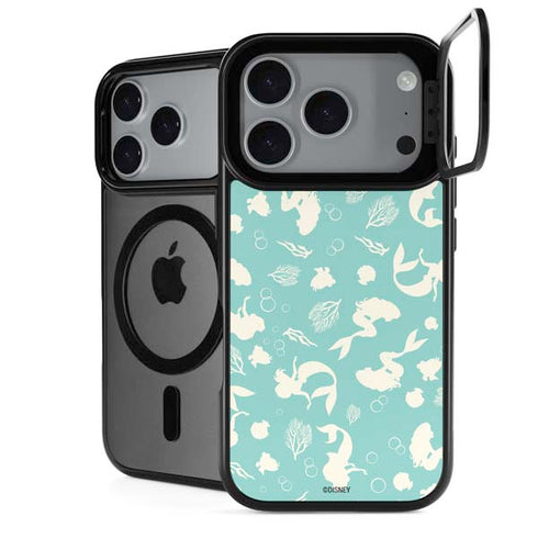 Disney The Little Mermaid Character Silhouette Pattern iPhone 18 Pro Kickstand Case
