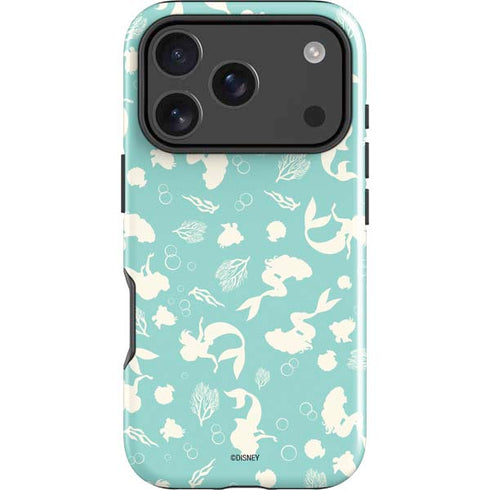 Disney The Little Mermaid Character Silhouette Pattern iPhone 18 Pro Max Impact Case