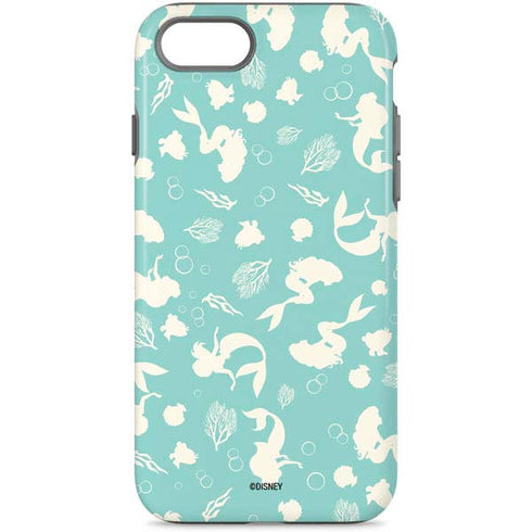 Disney The Little Mermaid Character Silhouette Pattern iPhone Cases