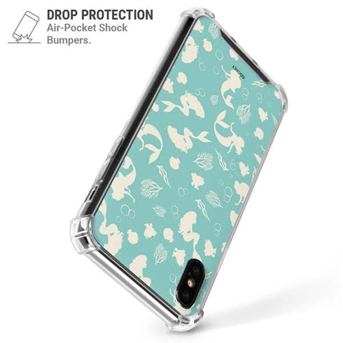Disney The Little Mermaid Character Silhouette Pattern iPhone X/XS Clear Case