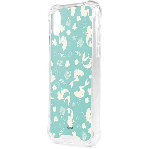 Disney The Little Mermaid Character Silhouette Pattern iPhone XS Clear Case