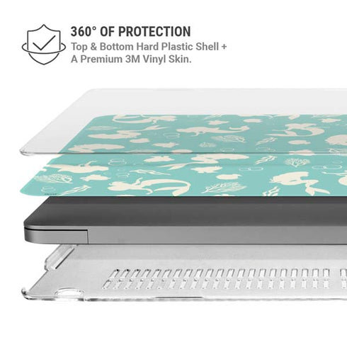 Disney The Little Mermaid Character Silhouette Pattern MacBook Pro 14in (2021-24) Case plus Skin