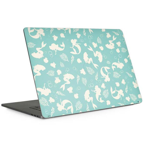 Disney The Little Mermaid Character Silhouette Pattern MacBook Skins