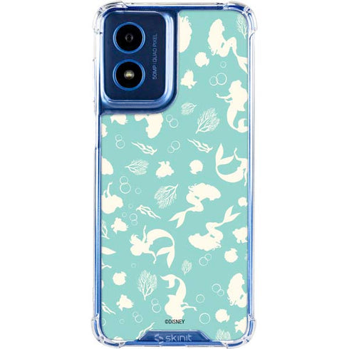 Disney The Little Mermaid Character Silhouette Pattern Moto G 5G (2024) Clear Case