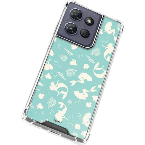 Disney The Little Mermaid Character Silhouette Pattern Moto G Play 5G (2025) Clear Case
