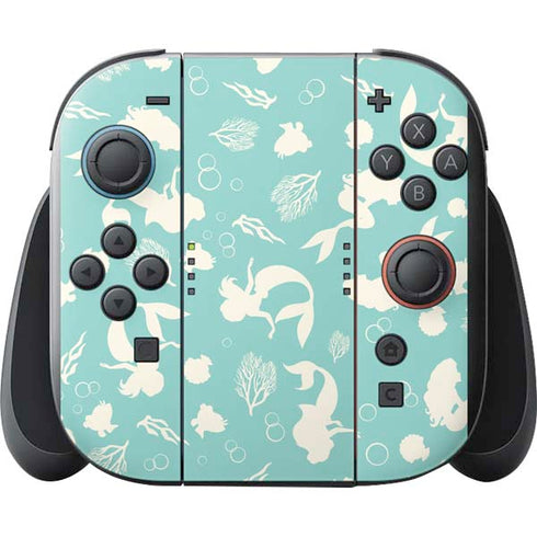Disney The Little Mermaid Character Silhouette Pattern Nintendo Switch 2 (2025) with Joy-Con Skin
