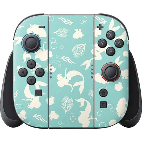 Disney The Little Mermaid Character Silhouette Pattern Nintendo Switch 2 (2025) Joy-Con Controller Skin
