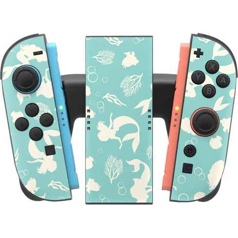 Disney The Little Mermaid Character Silhouette Pattern Nintendo Switch 2 (2025) Joy-Con Controller Skin