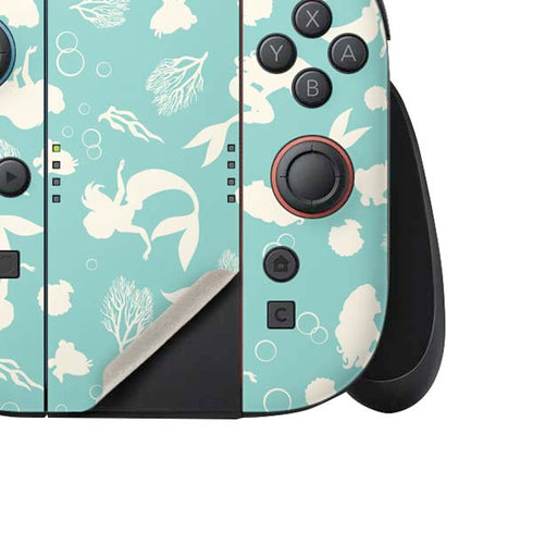 Disney The Little Mermaid Character Silhouette Pattern Nintendo Switch 2 (2025) Joy-Con Controller Skin
