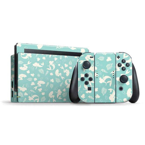 Disney The Little Mermaid Character Silhouette Pattern Nintendo Skins