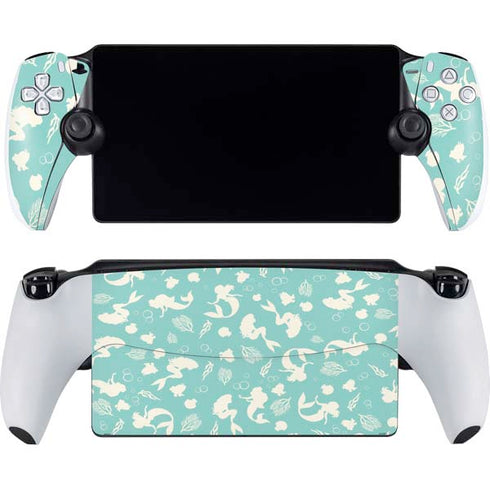 Disney The Little Mermaid Character Silhouette Pattern PlayStation Portal Remote Player Skin
